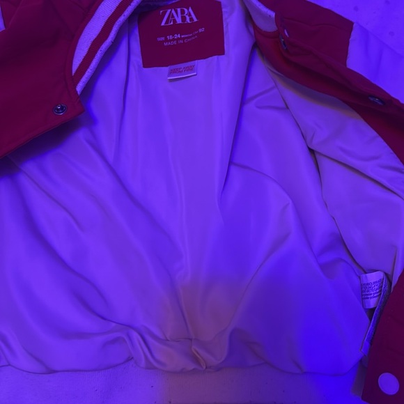 Baby Lether men’s jacket Zara red and white - Picture 2 of 4